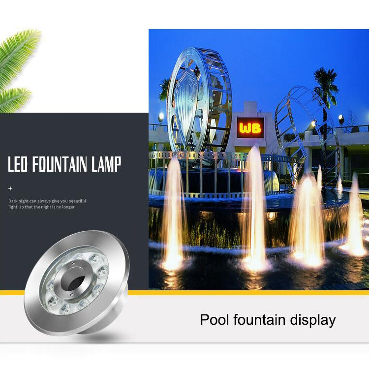 6W Landscape Ring LED Stainless Steel Underwater Fountain Light(Warm Light) - Underwater Lights by PMC TechLife | Online Shopping South Africa | PMC TechLife | Buy Now Pay Later Mobicred
