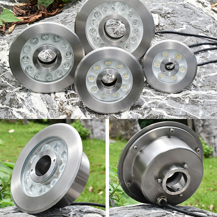 9W Landscape Ring LED Stainless Steel Underwater Fountain Light(Warm Light) - Underwater Lights by PMC TechLife | Online Shopping South Africa | PMC TechLife | Buy Now Pay Later Mobicred