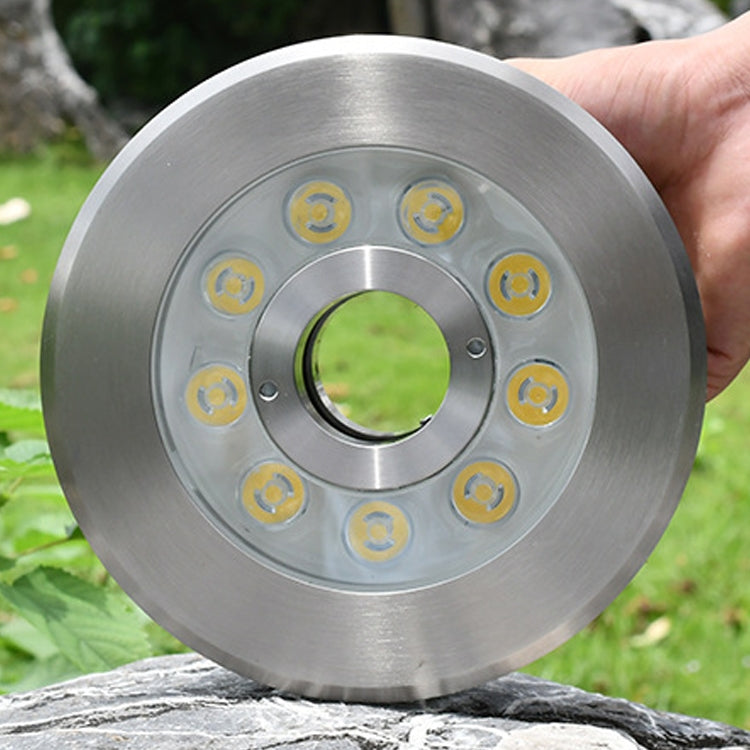 9W Landscape Ring LED Stainless Steel Underwater Fountain Light(Warm Light) - Underwater Lights by PMC TechLife | Online Shopping South Africa | PMC TechLife | Buy Now Pay Later Mobicred