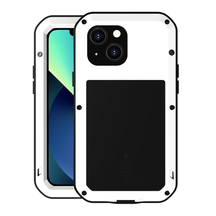 For iPhone 13 mini LOVE MEI Metal Shockproof Life Waterproof Dustproof Protective Phone Case (White) - iPhone 13 mini Cases by LOVE MEI | Online Shopping South Africa | PMC Jewellery