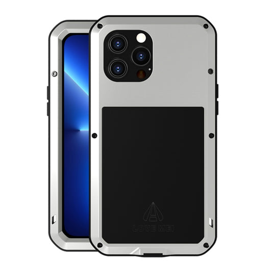 For iPhone 13 Pro Max LOVE MEI Metal Shockproof Life Waterproof Dustproof Protective Phone Case (Silver) - iPhone 13 Pro Max Cases by LOVE MEI | Online Shopping South Africa | PMC Jewellery