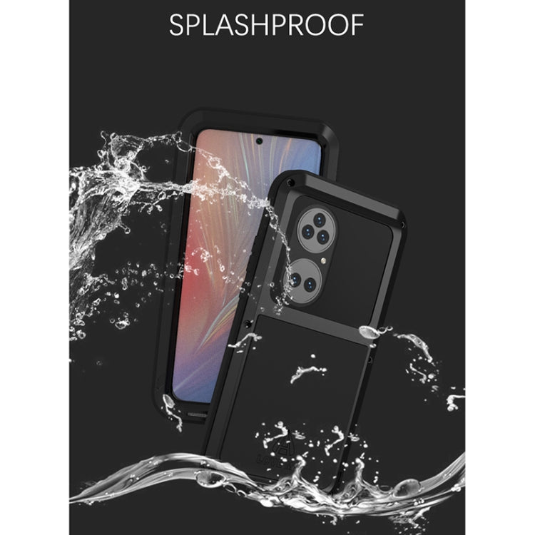 For Huawei P50 Pro LOVE MEI Metal Shockproof Waterproof Dustproof Protective Phone Case without Glass(Red) - Huawei Cases by LOVE MEI | Online Shopping South Africa | PMC Jewellery