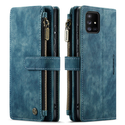 For Samsung Galaxy A51 4G CaseMe-C30 Multifunctional Horizontal Flip PU + TPU Phone Case(Blue) - Galaxy Phone Cases by CaseMe | Online Shopping South Africa | PMC Jewellery | Buy Now Pay Later Mobicred