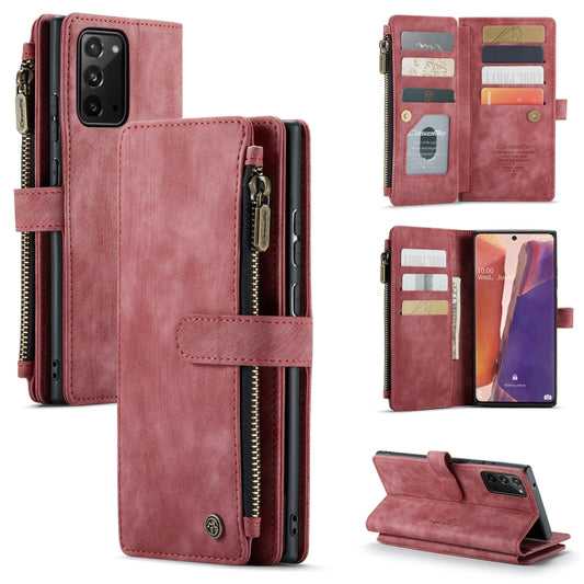 For Samsung Galaxy Note20 CaseMe-C30 Multifunctional Horizontal Flip PU + TPU Phone Case(Red) - Galaxy Note20 Cases by CaseMe | Online Shopping South Africa | PMC Jewellery | Buy Now Pay Later Mobicred