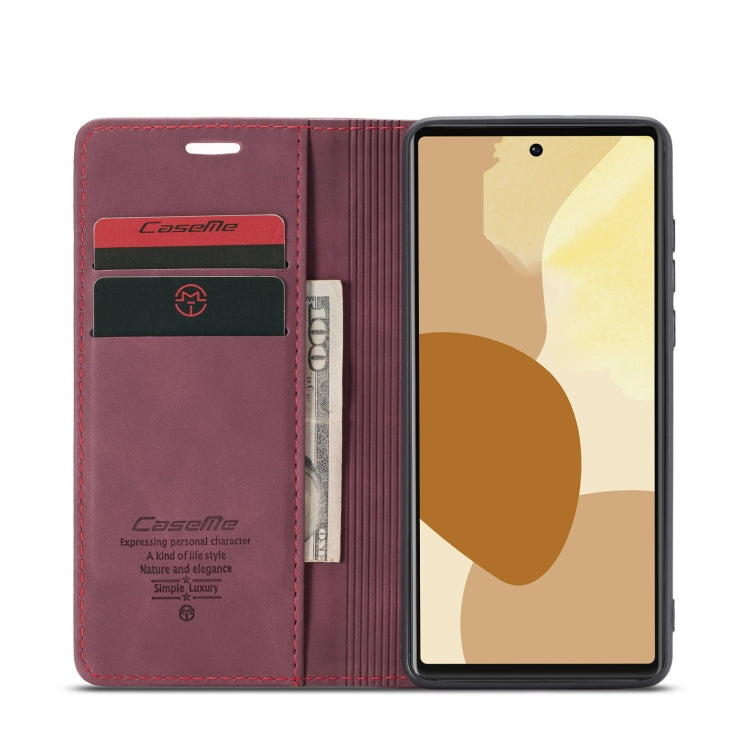 For Google Pixel 6 Pro CaseMe 013 Multifunctional Horizontal Flip Leather Phone Case with Card Slot & Holder & Wallet(Wine Red) - Google Cases by CaseMe | Online Shopping South Africa | PMC Jewellery | Buy Now Pay Later Mobicred