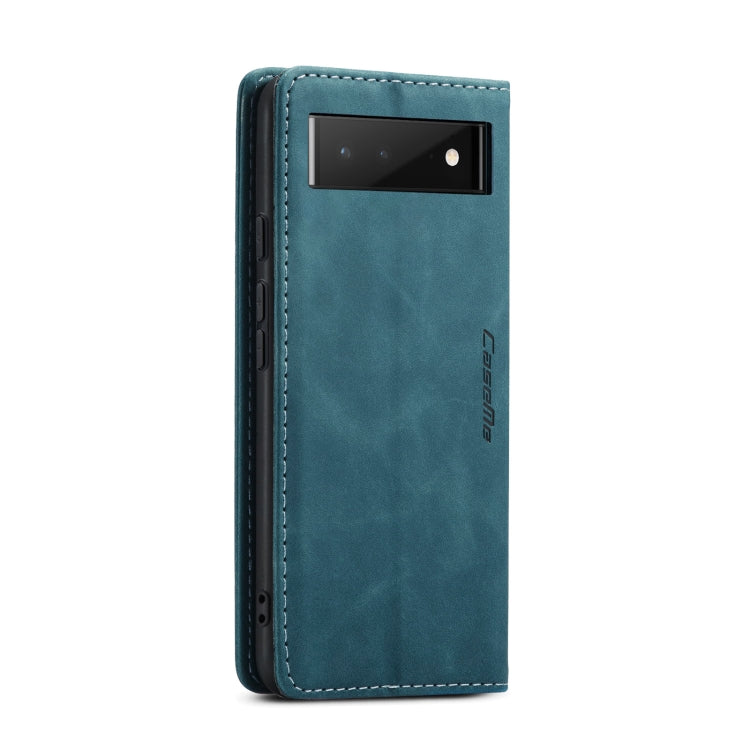 For Google Pixel 6 CaseMe 013 Multifunctional Horizontal Flip Leather Phone Case with Card Slot & Holder & Wallet(Blue) - Google Cases by CaseMe | Online Shopping South Africa | PMC Jewellery | Buy Now Pay Later Mobicred