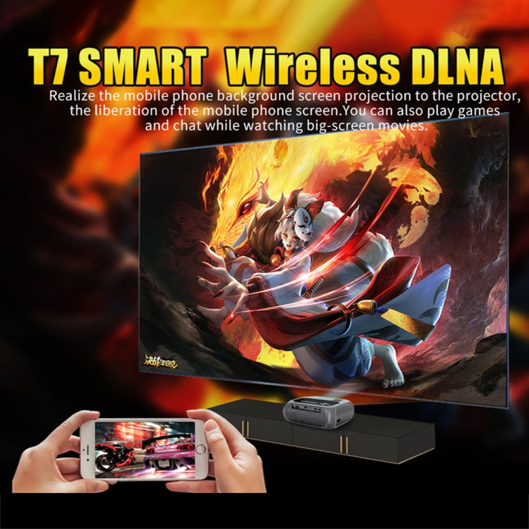 T7 1920x1080P 200 ANSI Portable Home Theater LED HD Digital Projector, Basic Version,US Plug(Black) - LED Projector by PMC TechLife | Online Shopping South Africa | PMC TechLife | Buy Now Pay Later Mobicred