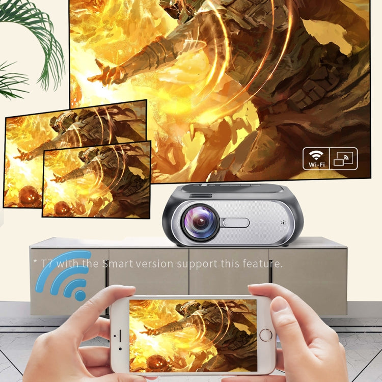 T7 1920x1080P 200 ANSI Portable Home Theater LED HD Digital Projector, Basic Version, AU Plug(Black) - LED Projector by PMC TechLife | Online Shopping South Africa | PMC TechLife | Buy Now Pay Later Mobicred