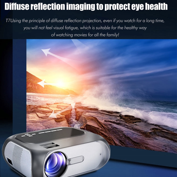 T7 1920x1080P 200 ANSI Portable Home Theater LED HD Digital Projector, Same Screen Version, AU Plug(Black) - LED Projector by PMC Jewellery | Online Shopping South Africa | PMC Jewellery | Buy Now Pay Later Mobicred