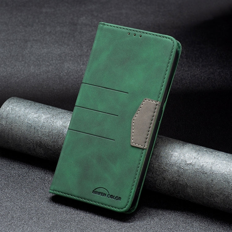 For iPhone X / XS Magnetic Splicing Leather Phone Case(Green) - More iPhone Cases by PMC TechLife | Online Shopping South Africa | PMC TechLife