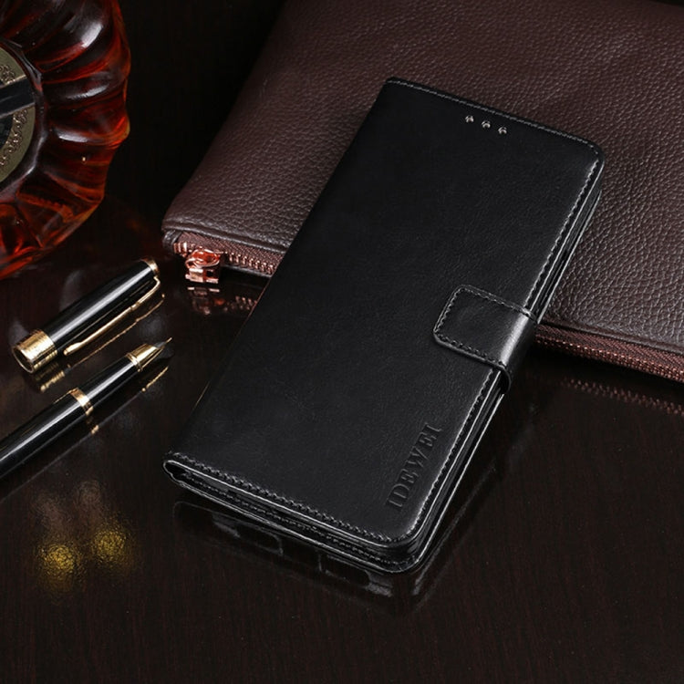 For TCL 20 R 5G idewei Crazy Horse Texture Leather Phone Case(Black) - TCL by idewei | Online Shopping South Africa | PMC Jewellery | Buy Now Pay Later Mobicred