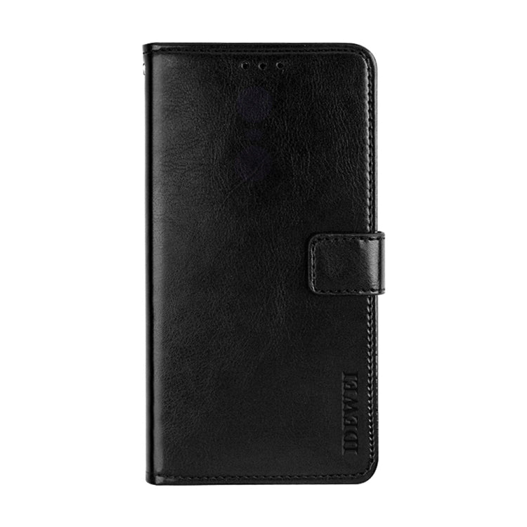 For TCL 20 R 5G idewei Crazy Horse Texture Leather Phone Case(Black) - TCL by idewei | Online Shopping South Africa | PMC Jewellery | Buy Now Pay Later Mobicred