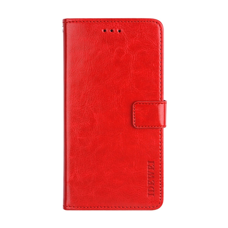 For TCL 20 R 5G idewei Crazy Horse Texture Leather Phone Case(Red) - TCL by idewei | Online Shopping South Africa | PMC Jewellery | Buy Now Pay Later Mobicred