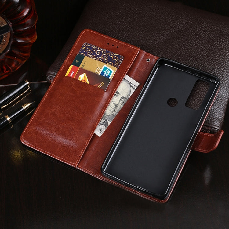 For TCL 20 R 5G idewei Crazy Horse Texture Leather Phone Case(Red) - TCL by idewei | Online Shopping South Africa | PMC Jewellery | Buy Now Pay Later Mobicred