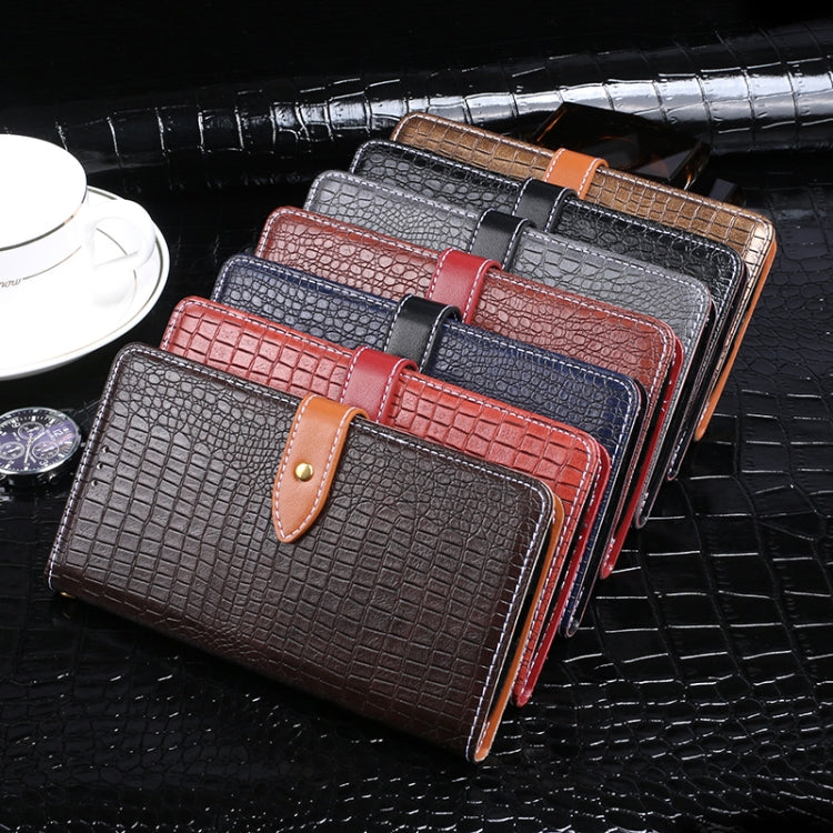 For Umidigi Bison X10 idewei Crocodile Texture Horizontal Flip Phone Leather Phone Case(Black) - free shipping - PMC Jewellery - Order now!