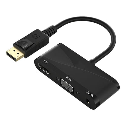 D45 3 in 1 DP to HDMI + VGA + 3.5 Audio Converter Cable(Black) - Adapter by PMC Jewellery | Online Shopping South Africa | PMC Jewellery | Buy Now Pay Later Mobicred