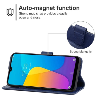 Leather Phone Case For Doogee Y8C / X90(Blue) - More Brand by PMC Jewellery | Online Shopping South Africa | PMC Jewellery | Buy Now Pay Later Mobicred