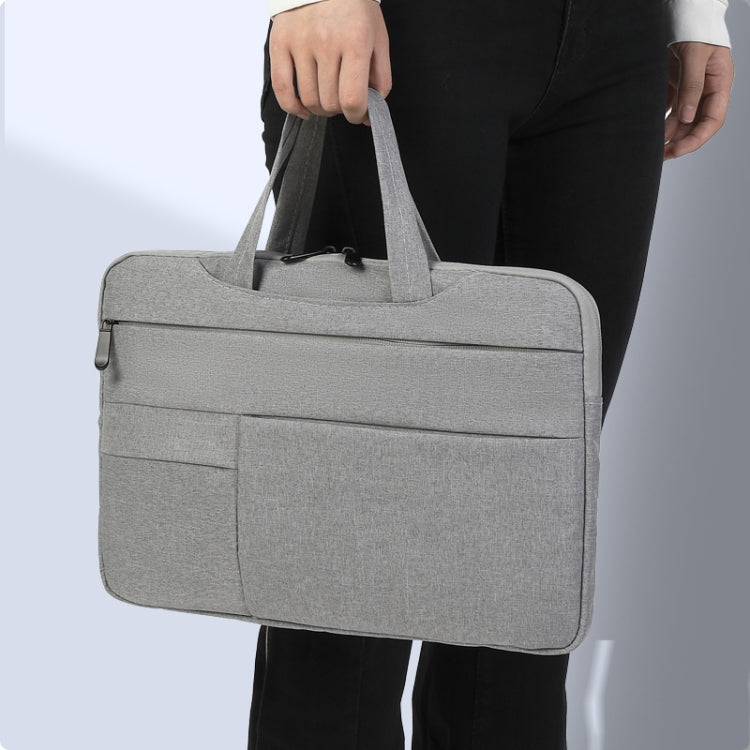 POFOKO C510 Waterproof Oxford Cloth Laptop Handbag For 13.3 inch Laptops(Grey) - 13.3 inch by POFOKO | Online Shopping South Africa | PMC Jewellery | Buy Now Pay Later Mobicred