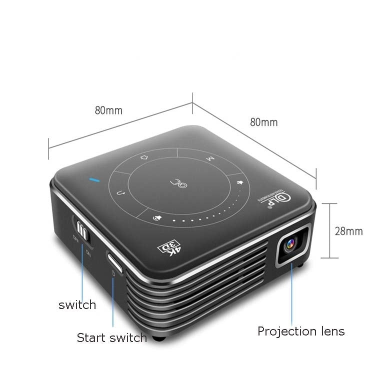 P11 854x480 DLP Smart Projector With Infrared Remote Control, Android 9.0, 4GB+32GB, AU Plug - LED Projector by PMC Jewellery | Online Shopping South Africa | PMC Jewellery | Buy Now Pay Later Mobicred