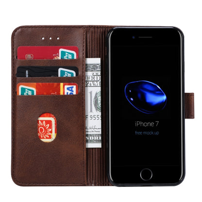 For iPhone 8  / 7 GUSSIM Magnetic Horizontal Flip Leather Case with Holder & Card Slots & & Wallet(Brown) - More iPhone Cases by GUSSIM | Online Shopping South Africa | PMC Jewellery