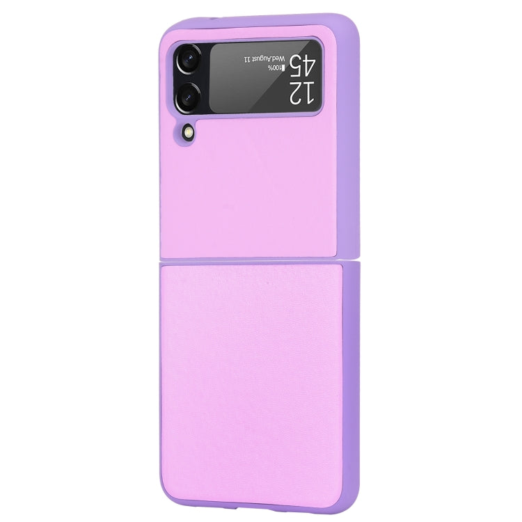 For Samsung Galaxy Z Flip3 5G Plain Texture Phone Case(Purple) - Galaxy Phone Cases by PMC TechLife | Online Shopping South Africa | PMC TechLife