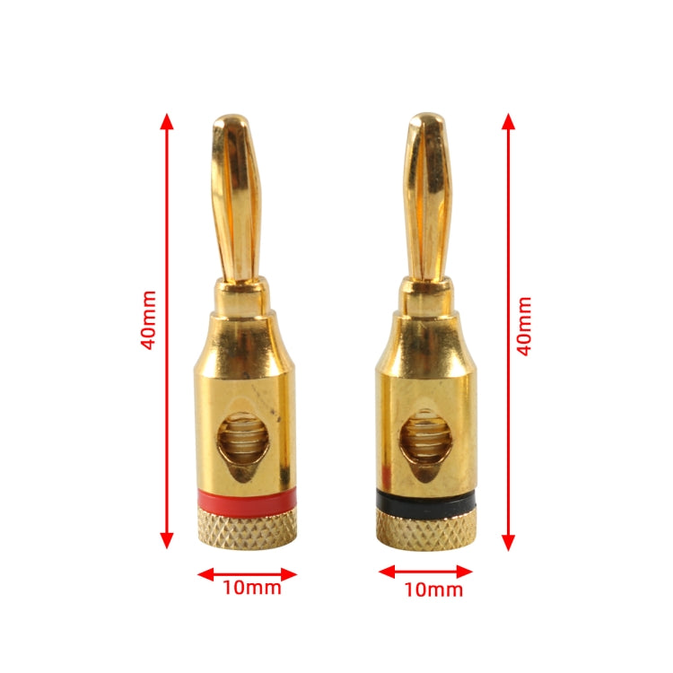 A6520 12 in 1 Car Gold-plated Red and Black 4mm Banana Head Audio Plug - Terminal connectors by PMC Jewellery | Online Shopping South Africa | PMC Jewellery | Buy Now Pay Later Mobicred