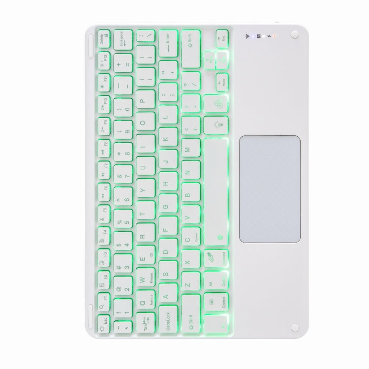 H-097CS Touch Backlight Bluetooth Keyboard Leather Case with Rear Three-fold Holder For iPad 9.7 2018 & 2017(Pink Blue) - Universal by PMC TechLife | Online Shopping South Africa | PMC TechLife