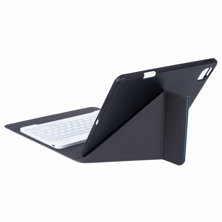 H-097S3 Tri-color Backlight Bluetooth Keyboard Leather Case with Rear Three-fold Holder For iPad 9.7 2018 & 2017(Rainbow) - Universal by PMC TechLife | Online Shopping South Africa | PMC TechLife