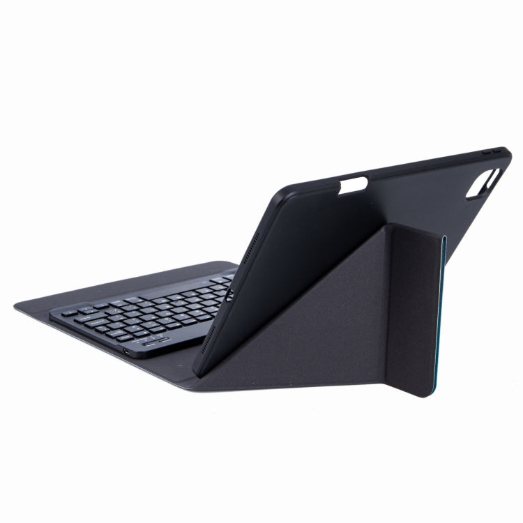 H-097S3 Tri-color Backlight Bluetooth Keyboard Leather Case with Rear Three-fold Holder For iPad 9.7 2018 & 2017(Dark Night Green) - Universal by PMC TechLife | Online Shopping South Africa | PMC TechLife