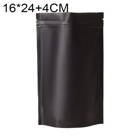 100 PCS/Set Matte Aluminum Foil Snack Stand-up Pouch, Size:16x24+4cm(Black) - Preservation Supplies by PMC Jewellery | Online Shopping South Africa | PMC Jewellery | Buy Now Pay Later Mobicred