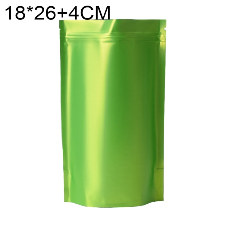 100 PCS/Set Matte Aluminum Foil Snack Stand-up Pouch, Size:18x26+4cm(Green) - Preservation Supplies by PMC TechLife | Online Shopping South Africa | PMC TechLife | Buy Now Pay Later Mobicred