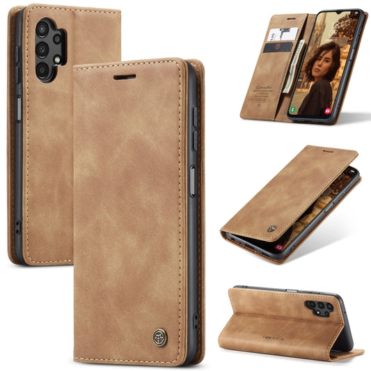 For Samsung Galaxy A13 4G/A13 5G/A04S/A04/M13 5G CaseMe 013 Multifunctional Horizontal Flip Leather Phone Case(Brown) - Galaxy Phone Cases by CaseMe | Online Shopping South Africa | PMC Jewellery | Buy Now Pay Later Mobicred