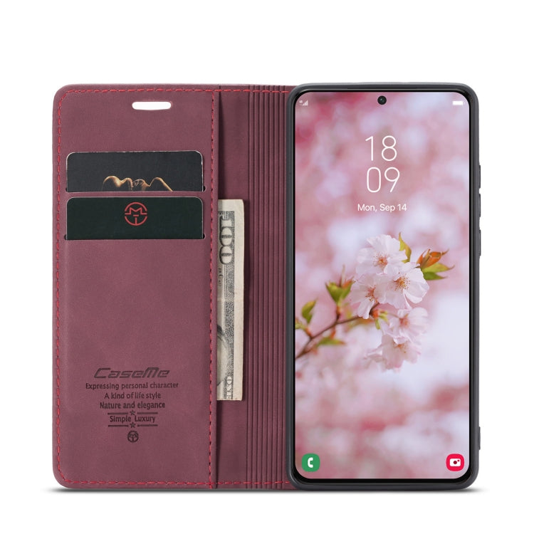 For Samsung Galaxy S22 CaseMe 013 Multifunctional Horizontal Flip Leather Phone Case(Wine Red) - Galaxy S22 5G Cases by CaseMe | Online Shopping South Africa | PMC Jewellery | Buy Now Pay Later Mobicred