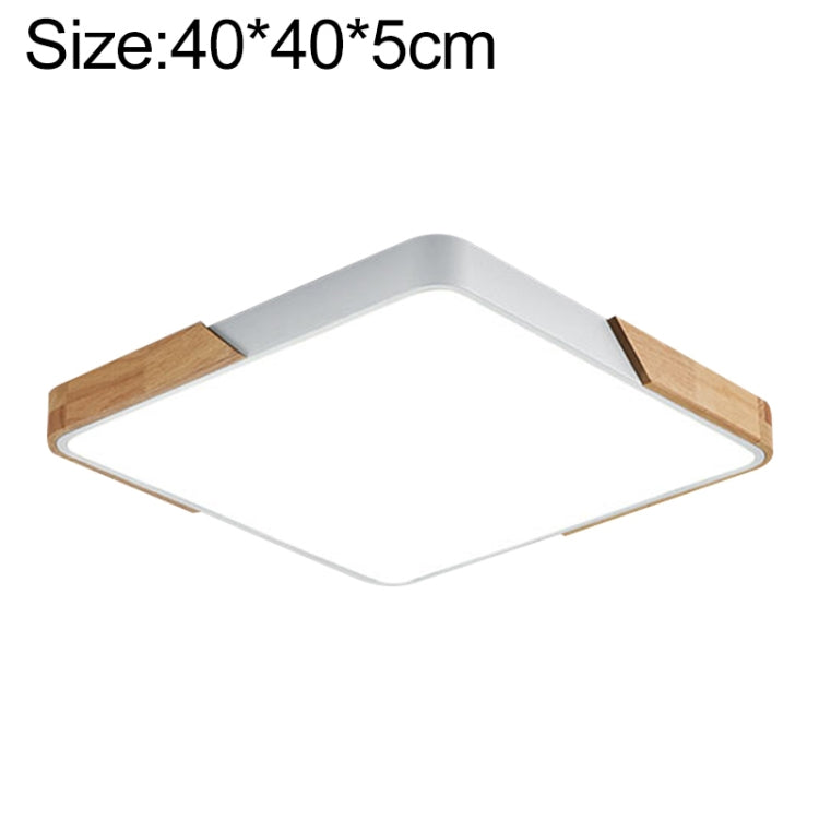 Wood Macaron LED Square Ceiling Lamp, White Light, Size:40cm(White) - Celling Lights & Chandeliers by PMc TechLife | Online Shopping South Africa | PMc TechLife | Buy Now Pay Later Mobicred