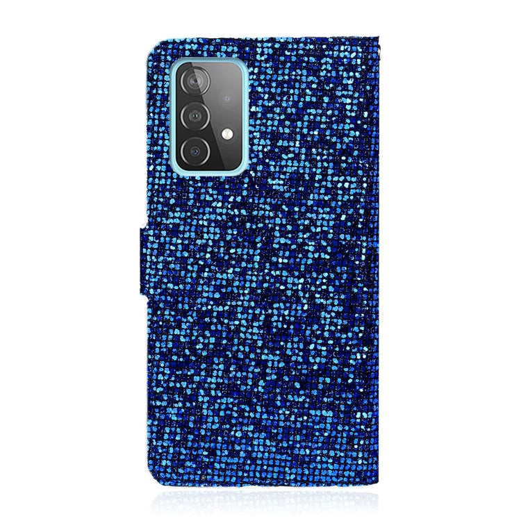 For Samsung Galaxy A73 Glitter Powder Leather Phone Case(Blue) - Galaxy Phone Cases by PMC Jewellery | Online Shopping South Africa | PMC Jewellery