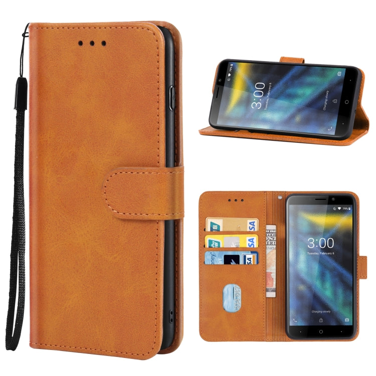 Leather Phone Case For DOOGEE X50L(Brown) - Doogee Cases by PMC Jewellery | Online Shopping South Africa | PMC Jewellery | Buy Now Pay Later Mobicred