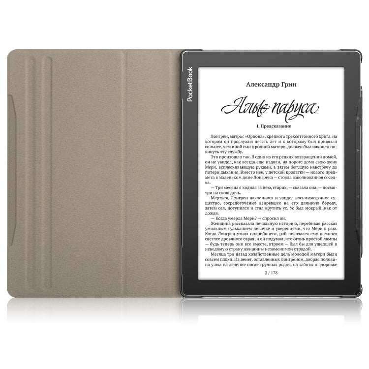 For Realme PocketBook PB970 360 Degrees Rotation Leather Tablet Case(Grey) - Realme by PMC TechLife | Online Shopping South Africa | PMC TechLife | Buy Now Pay Later Mobicred