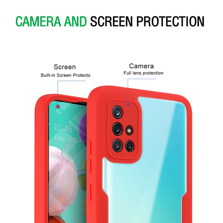 For Samsung Galaxy A51 4G Acrylic + TPU 360 Degrees Full Coverage Shockproof Phone Case(Blue) - Galaxy Phone Cases by PMC Jewellery | Online Shopping South Africa | PMC Jewellery