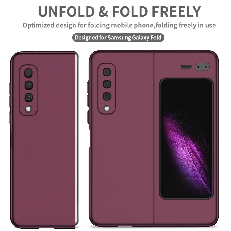 For Samsung Galaxy Fold Armor Foldable Phone Case(Wine Red) - Galaxy Phone Cases by PMC TechLife | Online Shopping South Africa | PMC TechLife