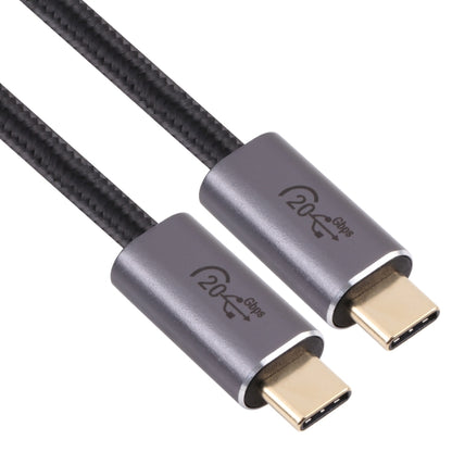 20Gbps USB 3.2 USB-C / Type-C Male to USB-C / Type-C Male Braided Data Cable, Cable Length:2m(Black) - Cable & Adapters by PMC Jewellery | Online Shopping South Africa | PMC Jewellery | Buy Now Pay Later Mobicred