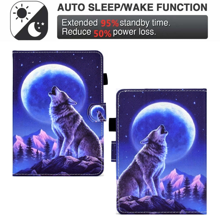 For Amazon Kindle Paperwhite 5 Sewing Pen Slot Leather Tablet Case(Night Wolf) - Amazon by PMC TechLife | Online Shopping South Africa | PMC TechLife