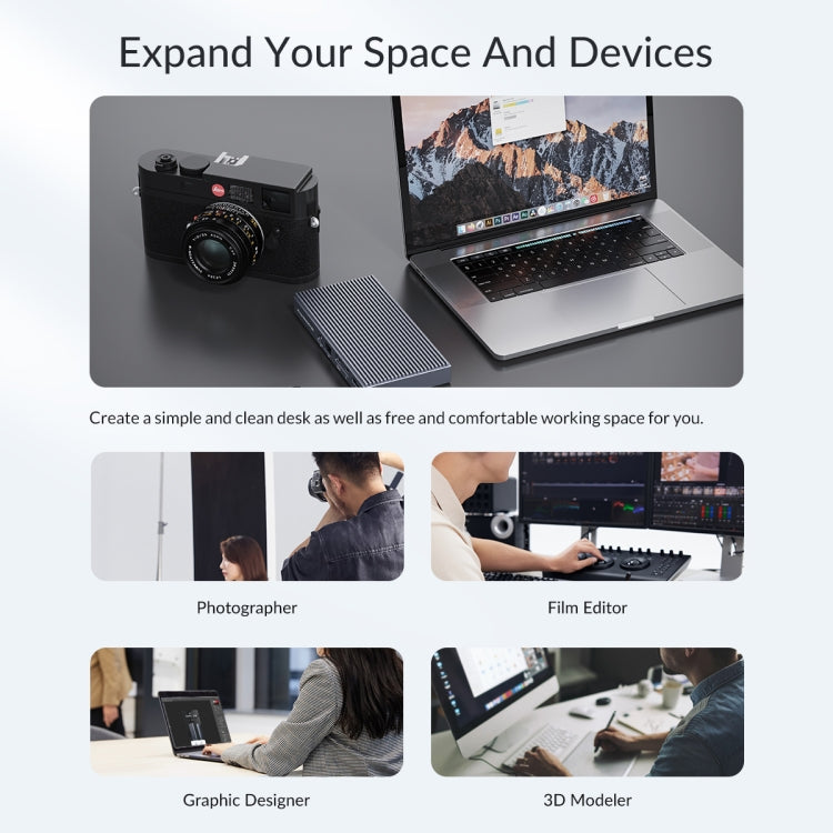 ORICO TB3-S2 Thunderbolt 3 M.2 Dual-bay Docking Station(Grey) - HDD Enclosure by ORICO | Online Shopping South Africa | PMc TechLife | Buy Now Pay Later Mobicred