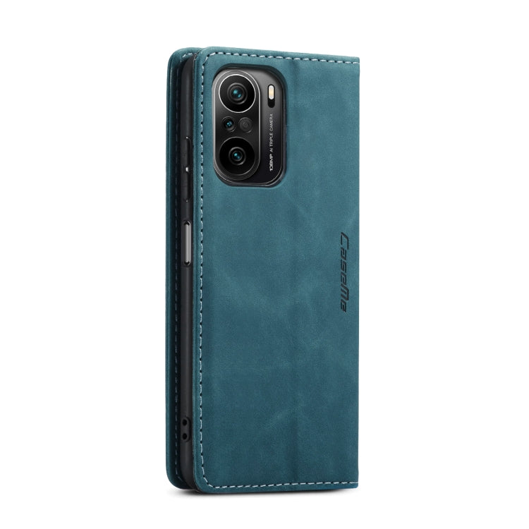 For Xiaomi Redmi K40 / K40 Pro / Poco F3／Mi 11i／Mi 11X／Mi 11X Pro CaseMe 013 Multifunctional Leather Phone Case(Blue) - Xiaomi Cases by CaseMe | Online Shopping South Africa | PMC Jewellery | Buy Now Pay Later Mobicred