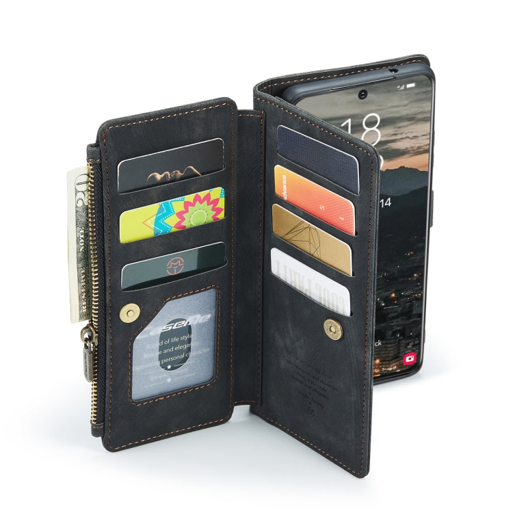 For Samsung Galaxy S22 5G CaseMe C30 Multifunctional Phone Leather Case with Holder & Card Slot & Wallet(Black) - Galaxy S22 5G Cases by CaseMe | Online Shopping South Africa | PMC Jewellery | Buy Now Pay Later Mobicred