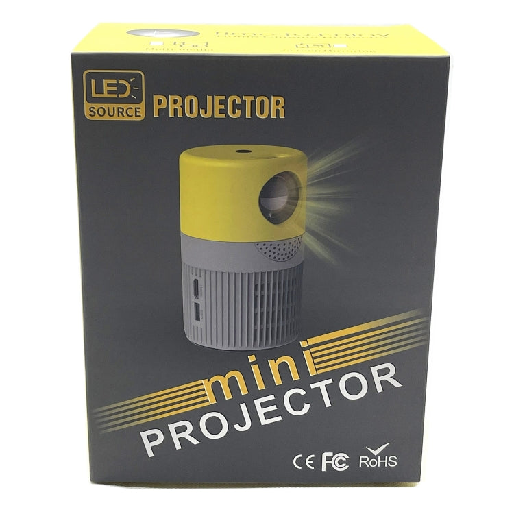 T400 100 inch Screen 3000 Lumens LED Mini Projector, Plug Type:UK Plug(Grey Yellow) - Mini Projector by PMC Jewellery | Online Shopping South Africa | PMC Jewellery | Buy Now Pay Later Mobicred