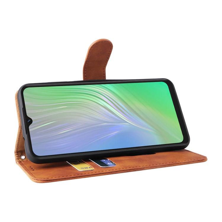 For Blackview A55 Skin Feel Magnetic Buckle Leather Phone Case(Brown) - More Brand by PMC TechLife | Online Shopping South Africa | PMC TechLife | Buy Now Pay Later Mobicred
