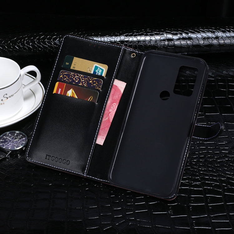 For TCL 30 SE idewei Crocodile Texture Leather Phone Case(Black) - free shipping - PMC Jewellery - Order now!