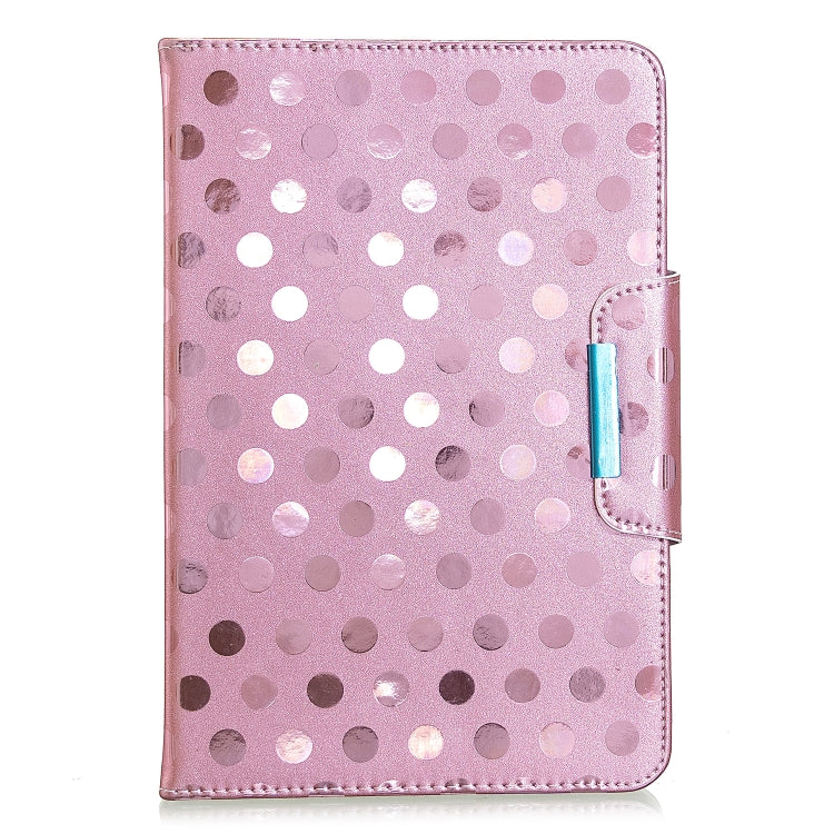 For 10 inch Universal Tablet Solid Color Wave Point Horizontal Flip Leather Case  , with Holder(Rose Gold) - 10 - 11 inch by PMC TechLife | Online Shopping South Africa | PMC TechLife | Buy Now Pay Later Mobicred