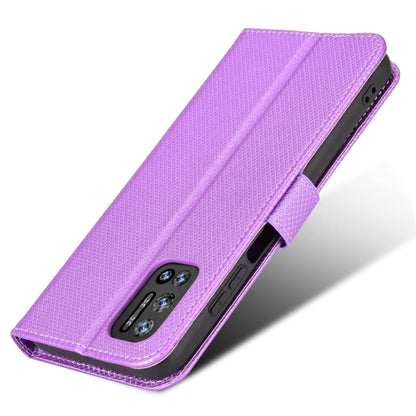 For DOOGEE N40 Pro Diamond Texture Leather Phone Case(Purple) - Doogee Cases by PMC Jewellery | Online Shopping South Africa | PMC Jewellery | Buy Now Pay Later Mobicred