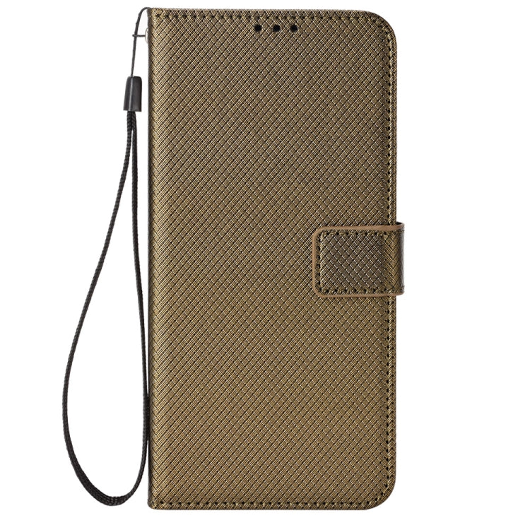 For Blackview A70 2021 Diamond Texture Leather Phone Case(Brown) - More Brand by PMC Jewellery | Online Shopping South Africa | PMC Jewellery | Buy Now Pay Later Mobicred